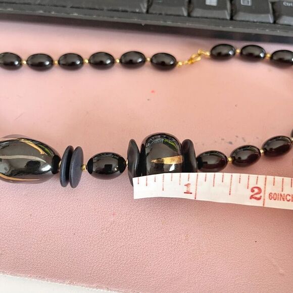 Made in Japan Chunky Round Beaded Hand Painted Native Choker Fashion Necklace - Picture 10 of 10